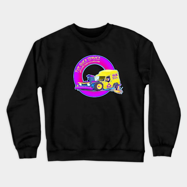 Tux Hot Rod Crewneck Sweatshirt by Andres7B9